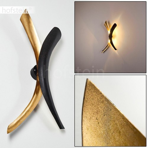 Wand leuchte schwarz gold wohn - leuchte,