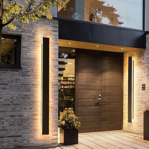 Led outdoor lang - outdoor, wandleuchte