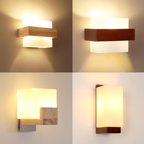 Wandleuchte innen vintage holz - wandleuchte,