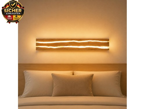 Led wandleuchte innen - innen, holz