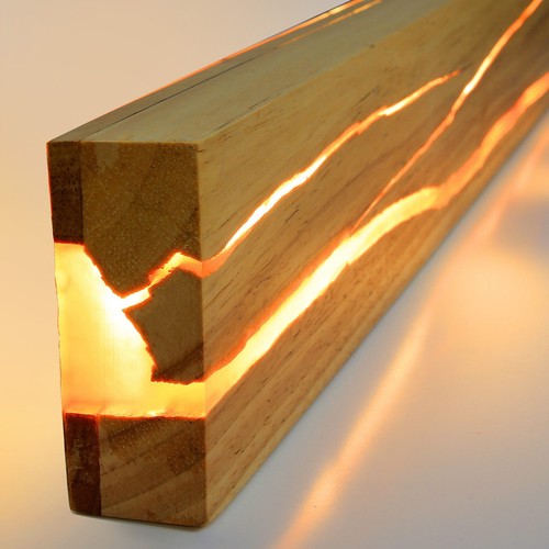 Led wandleuchte holz - led, wandlampe