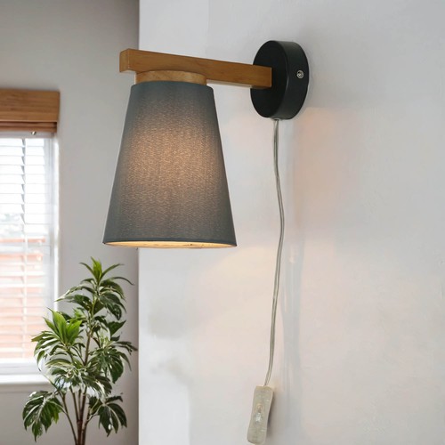 Wandlampe mit schalter grau - wandlampe,