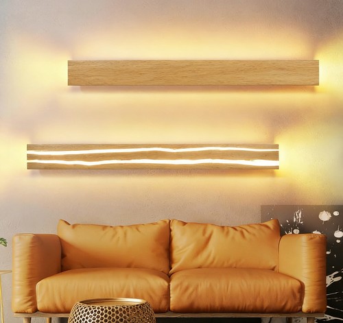 Led wandleuchte holz wandlampe - led,