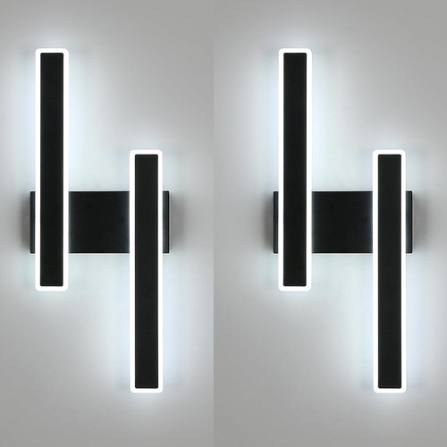2stk led wandleuchte - led, kaltweiß