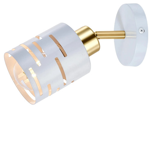 Wandleuchte e27 led weiß gold - wandleuchte,
