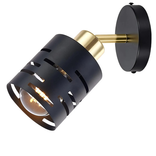 Wandleuchte e27 led schwarz - e27,