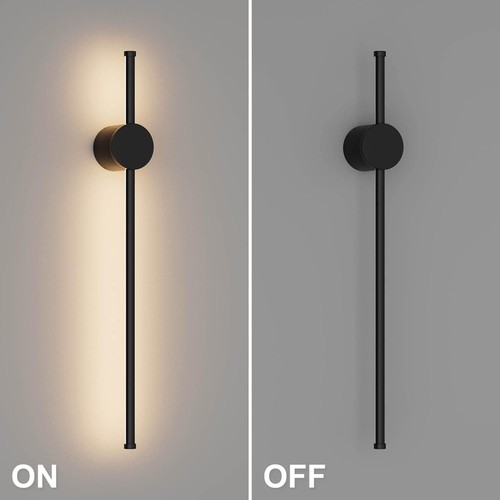 Led wandleuchte schwarz 60cm - schwarz,